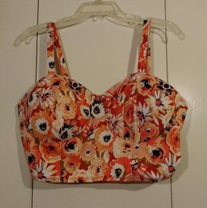 Floral Print Summer Belly Shirt